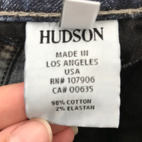 Hudson Petite Signature Boot Low Rise Flare Dark Wash Flap Pocket Denim Jeans - Picture 8 of 9